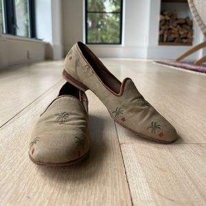 Zalo Spanish Loafers With Palm Print